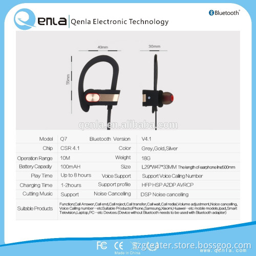 Sports Stylish Bluetooth Earphones with Neckband, Bluetooth V4.1, with Multifunction